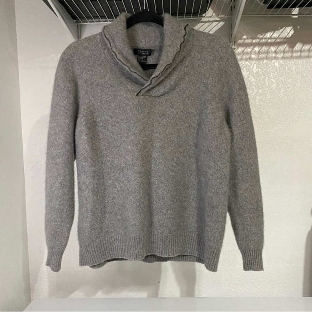 Forte Cashmere Elbow patch sweater